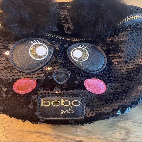 🔑NWOT Bebe Girl sequin puff animal Fanny pack - Picture 2 of 5